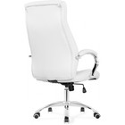 Кресло для руководителя Monte металл/экокожа, хром/белый 67x75x129 см - Фото 5
