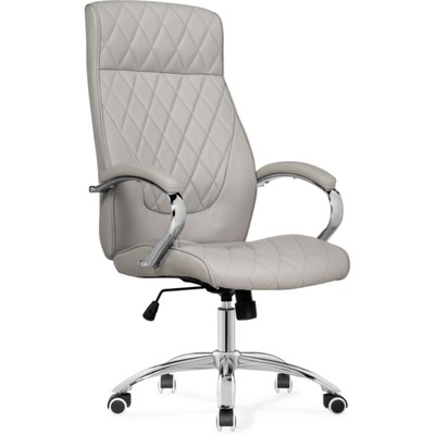 Кресло для руководителя Monte металл/экокожа, хром/серый 67x75x129 см