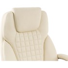 Кресло для руководителя Herd металл/экокожа, хром/кремовый 69x77x136 см 10511062