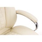 Кресло для руководителя Herd металл/экокожа, хром/кремовый 69x77x136 см 10511062