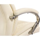 Кресло для руководителя Herd металл/экокожа, хром/кремовый 69x77x136 см 10511062