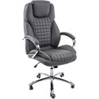 Кресло для руководителя Herd металл/экокожа, хром/темно-серый 69x77x136 см - фото 110626279