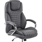 Кресло руководителя Herd, на колёсиках, экокожа, цвет хром/тёмно-серый - фото 123120219