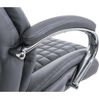 Кресло руководителя Herd, на колёсиках, экокожа, цвет хром/тёмно-серый - фото 123120223