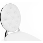 Стул на металлокаркасе Odda металл/экокожа, хром/белый 50,5x65x91 см - Фото 3