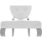 Стул на металлокаркасе Odda металл/экокожа, хром/белый 50,5x65x91 см - Фото 4