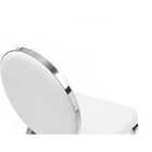 Стул на металлокаркасе Odda металл/экокожа, хром/белый 50,5x65x91 см - Фото 5