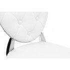 Стул на металлокаркасе Odda металл/экокожа, хром/белый 50,5x65x91 см - Фото 6