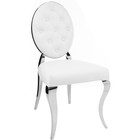 Стул на металлокаркасе Odda металл/экокожа, хром/белый 50,5x65x91 см - Фото 8