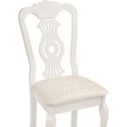 Стул деревянный Lomar массив гевеи, белый/бежевый 46x58x98 см - Фото 5