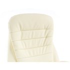 Кресло для руководителя Tomar металл/экокожа, хром/бежевый 68x68x119 см - Фото 8