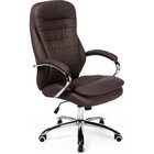 Кресло для руководителя Tomar металл/экокожа, коричневый/хром 68x68x119 см 10511085
