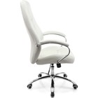 Кресло для руководителя Aragon металл/экокожа, хром/белый 62x72x115 см - Фото 3