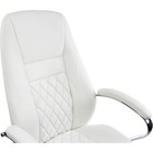Кресло для руководителя Aragon металл/экокожа, хром/белый 62x72x115 см - Фото 5