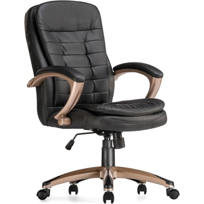 Кресло для руководителя Palamos экокожа, черный/коричневый 63x72x104 см