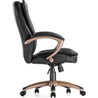 Кресло руководителя Palamos, на колёсиках, экокожа, цвет чёрный/коричневый - фото 123120272