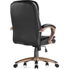 Кресло руководителя Palamos, на колёсиках, экокожа, цвет чёрный/коричневый - фото 123120273