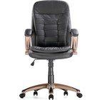 Кресло руководителя Palamos, на колёсиках, экокожа, цвет чёрный/коричневый - фото 123120276