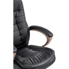 Кресло руководителя Palamos, на колёсиках, экокожа, цвет чёрный/коричневый - фото 123120277