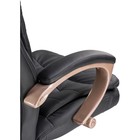 Кресло руководителя Palamos, на колёсиках, экокожа, цвет чёрный/коричневый - фото 123120278