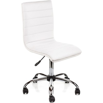 Компьютерное кресло Midl экокожа/металл, белый/хром 40x44x90 см