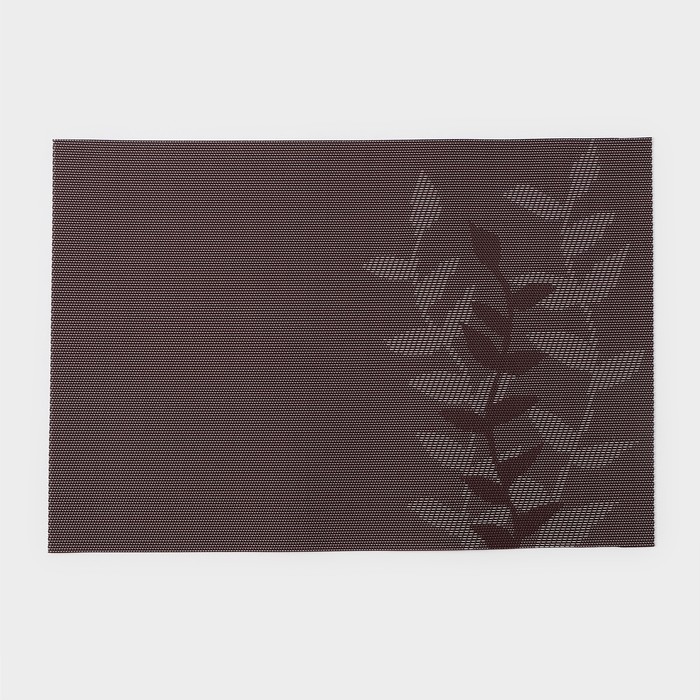 Салфетка сервировочная на стол Доляна «Росток», 45×30 см, серая - Фото 1