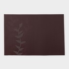 Салфетка сервировочная на стол Доляна «Росток», 45×30 см, серая - Фото 3