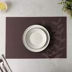 Салфетка сервировочная на стол Доляна «Росток», 45×30 см, серая - Фото 2