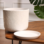 Горшок цветочный Лава белая 5.4 л - фото 24602076