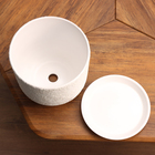 Горшок цветочный Лава белая 5.4 л - фото 24602078