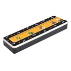 Пенал пластиковый футляр с линейкой 64*210*25 Феникс "Кря" унив чер/жел 65332 - фото 24571887