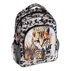 Рюкзак каркасный Erich Krause ErgoLine 15L, 39 х 28 х 14 см, Wild Cat 48459 - фото 24605185