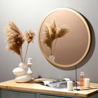 Зеркало настенное в круглом корпусе из металла,  D=60, золотой Рубин - фото 321767761