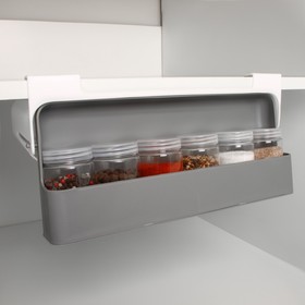 Органайзер подвесной для сыпучих продуктов в комплекте с банками, 6 шт (125 мл), 32×13,5×9,5 см