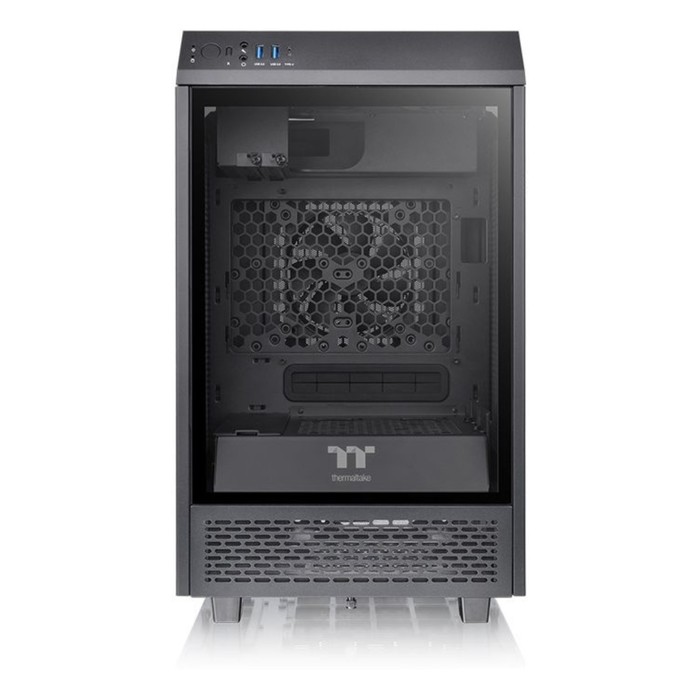 Корпус Thermaltake The Tower 100 черный без БП miniITX 1x120mm 3x140mm 2xUSB3.0 audio bott   1064979 - фото 51597710