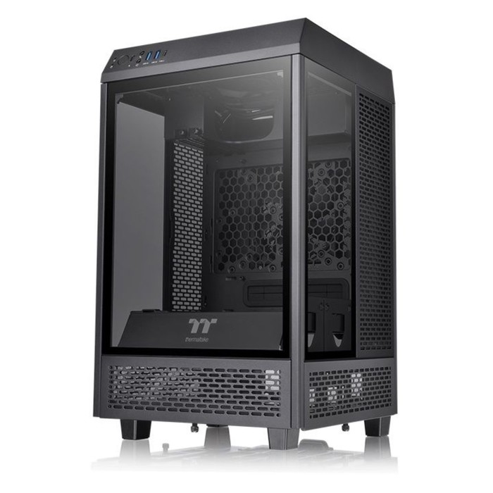 Корпус Thermaltake The Tower 100 черный без БП miniITX 1x120mm 3x140mm 2xUSB3.0 audio bott   1064979 - фото 51597713