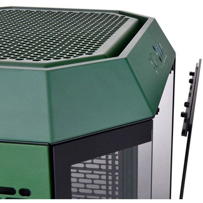 Корпус Thermaltake The Tower 300 Racing Green зеленый без БП miniITX 7x120mm 5x140mm 2xUSB3   106498 - фото 51589254