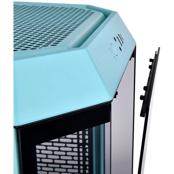 Корпус Thermaltake The Tower 300 Turquoise голубой без БП miniITX 7x120mm 5x140mm 2xUSB3.0   1064980 - фото 51589260