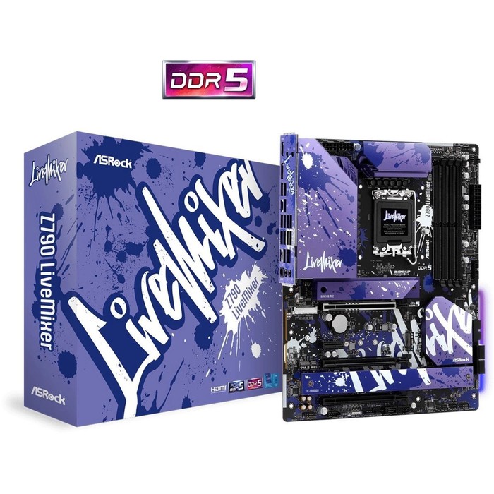 Материнская плата Asrock Z790 LIVEMIXER Soc-1700 Intel Z790 4xDDR5 ATX AC`97 8ch(7.1) 2.5Gg   106498 - фото 51589311