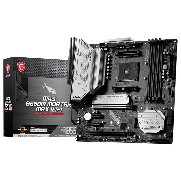 Материнская плата MSI MAG B550M MORTAR MAX WIFI Soc-AM4 AMD B550 4xDDR4 mATX AC`97 8ch(7.1)   106498 - фото 51591602