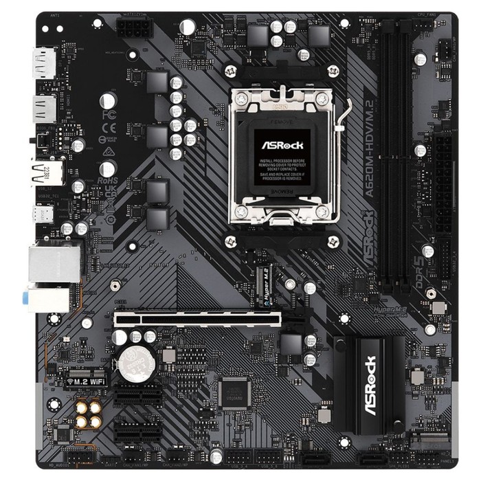 Материнская плата Asrock A620M-HDV/M.2 SocketAM5 AMD A620 2xDDR5 mATX AC`97 8ch(7.1) GbLAN   1064985 - фото 51639379