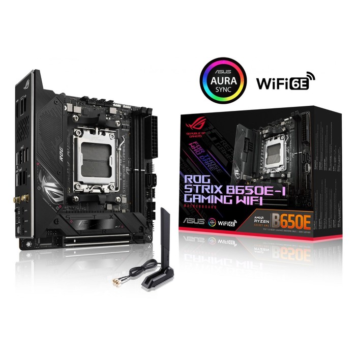 Материнская плата Asus ROG STRIX X670E-I GAMING WIFI SocketAM5 AMD X670 2xDDR5 mini-ITX AC`   106498 - фото 51589431