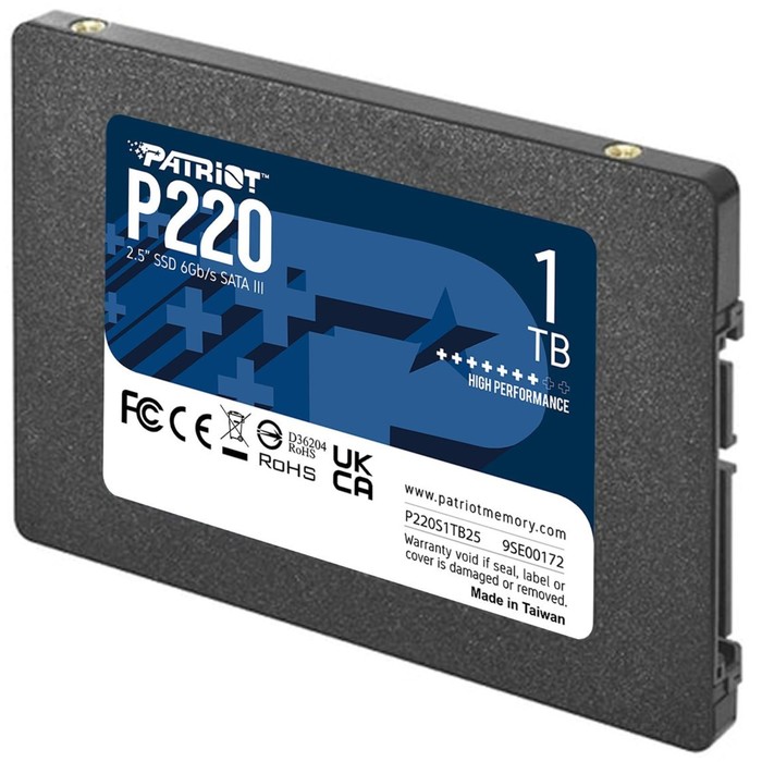 Накопитель SSD Patriot SATA-III 1TB P220S1TB25 P220 2.5" - фото 51589565