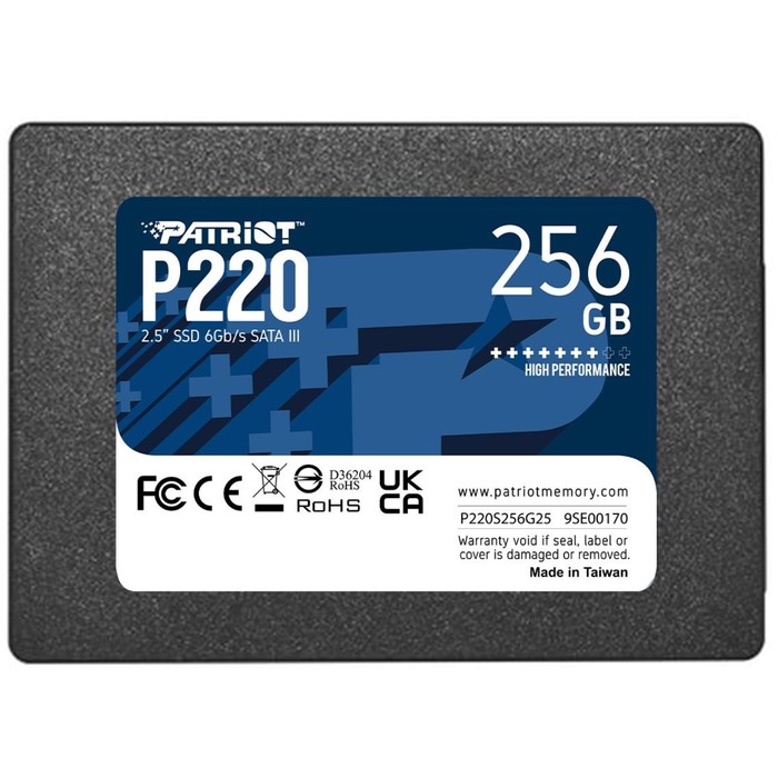 Накопитель SSD Patriot SATA-III 256GB P220S256G25 P220 2.5" - Фото 1