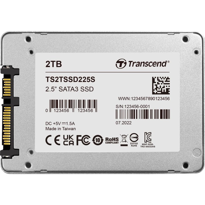 Накопитель SSD Transcend SATA-III 2TB TS2TSSD225S 2.5" 0.3 DWPD - фото 51589636