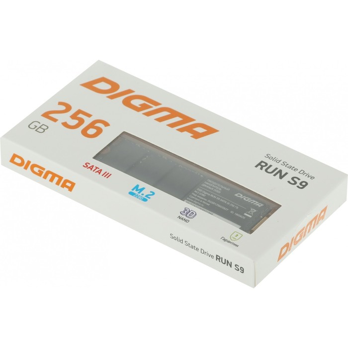 Накопитель SSD Digma SATA-III 256GB DGSR1256GS93T Run S9 M.2 2280 - фото 51589857