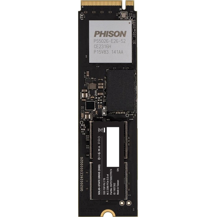 Накопитель SSD Digma Pro PCIe 5.0 x4 2000GB DGPST5002TP6T4 Top P6 M.2 2280 - фото 51589886