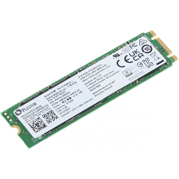 Накопитель SSD Plextor SATA-III 512GB PX-512M8VG+ M8VG Plus M.2 2280 - фото 51590007