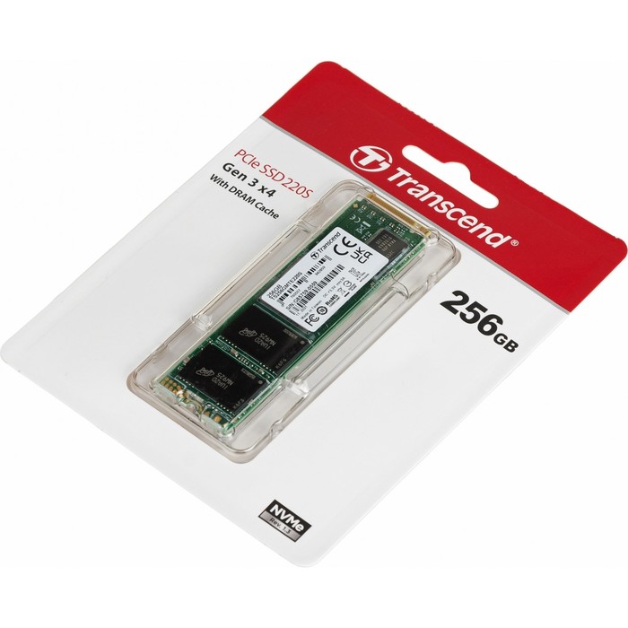 Накопитель SSD Transcend PCIe 3.0 x4 256GB TS256GMTE220S M.2 2280 - фото 51592111