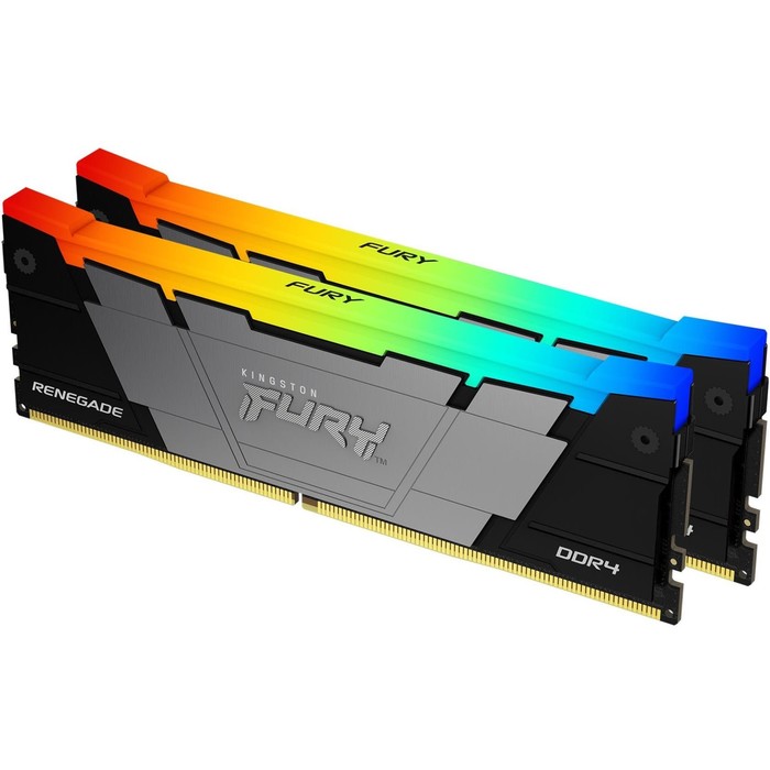 Память DDR4 2x16GB 3200MHz Kingston KF432C16RB12AK2/32 Fury Renegade RGB RTL Gaming PC4-256   106500 - фото 51590114